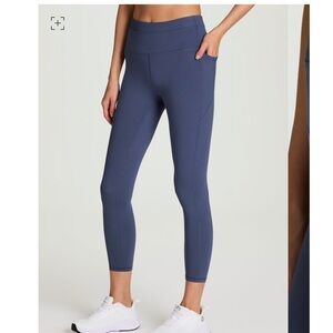 RBX Squat Proof Ankle Length Legging w/Rib Details and Cell Phone Pockets